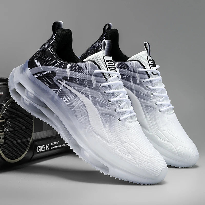 Men's Fashionable Basketball Shoes, with Air Cushioning, Comfortable and Non-Slip, Breathable and Shock-Absorbing, Suitable for Men's Outdoor Activities