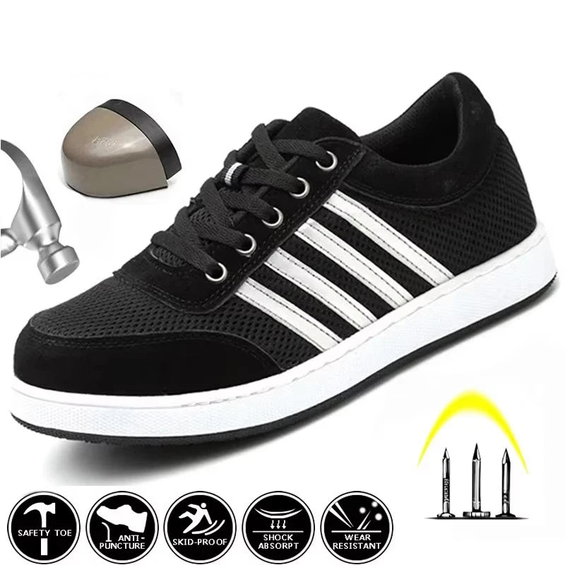 Steel Toe Work Shoes Safety Boots Anti-Smashing Anti-Slip Steel Puncture Proof Construction Men Woman Sneakers Shoes 2026 New