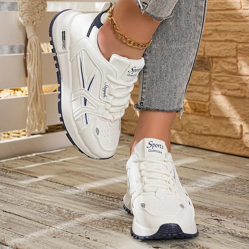2026 New Comfortable and Stylish Women's Shoes: Elegant Round-Toe Solid Color Sporty Casual Shoes for Spring and Autumn