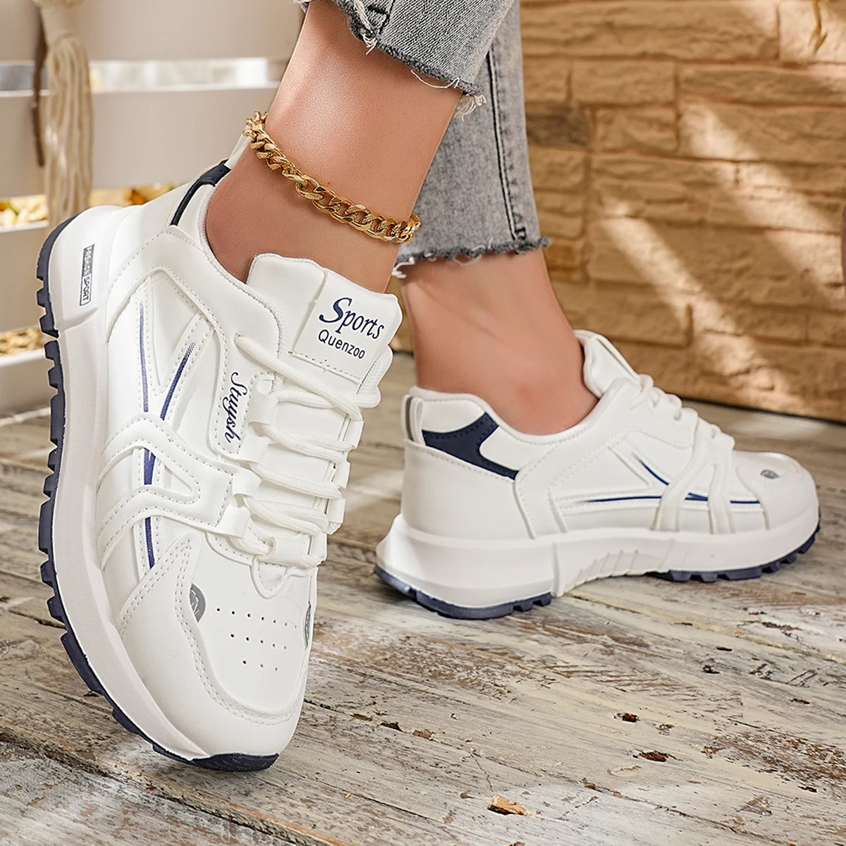 2026 New Comfortable and Stylish Women's Shoes: Elegant Round-Toe Solid Color Sporty Casual Shoes for Spring and Autumn