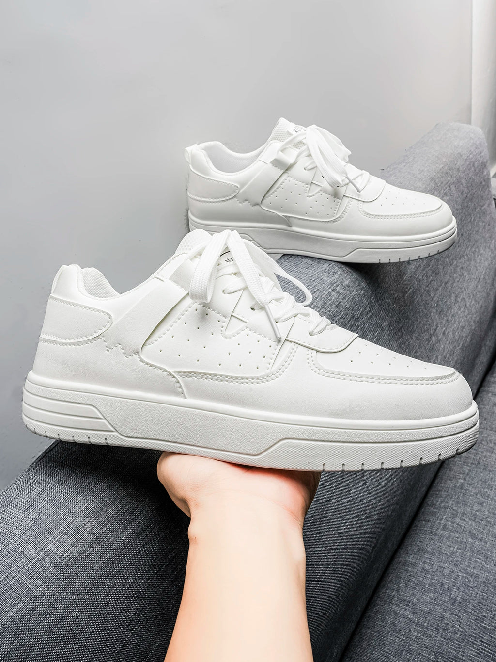 Fashionable sports shoes - skate shoes. Low-top lace-up shoes with a school style and street style, suitable for daily outdoor